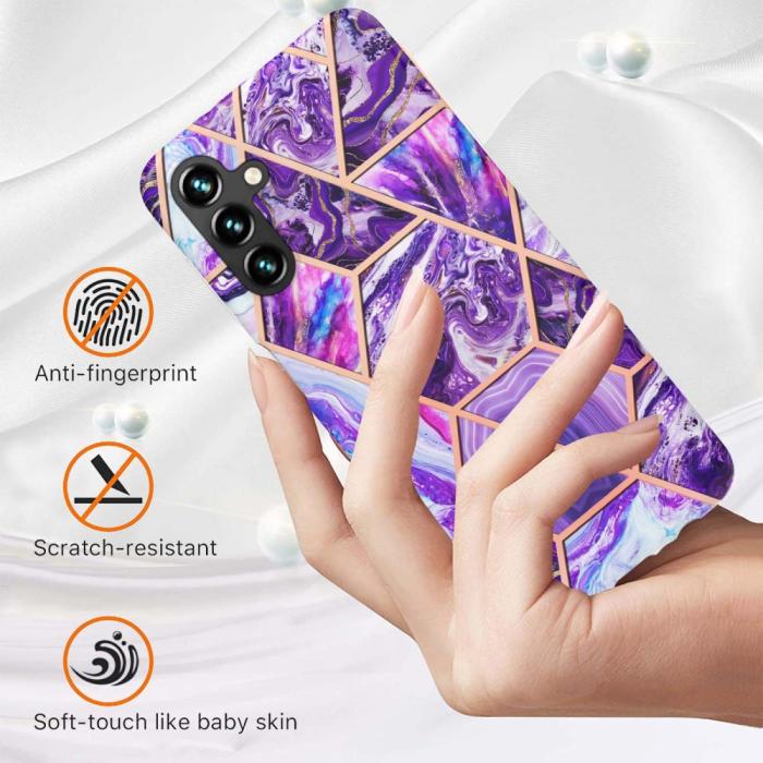 Bild 2, Samsung Galaxy A14 4G/5G Skal Marmor Mörk Lila