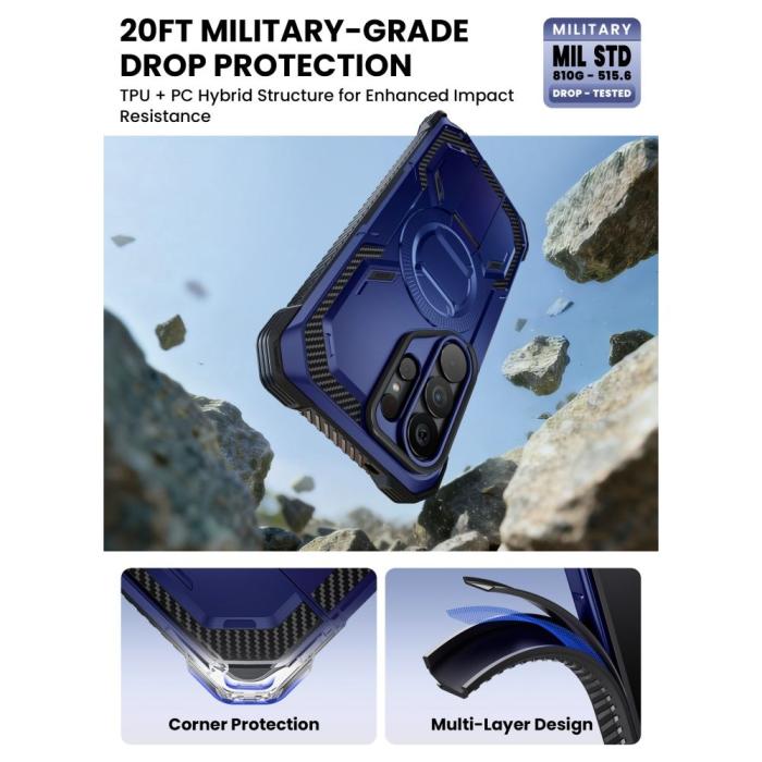 Bild 6, Supcase Galaxy S26 Ultra Skal MagSafe Iblsn ArmorBox Clip Cobalt