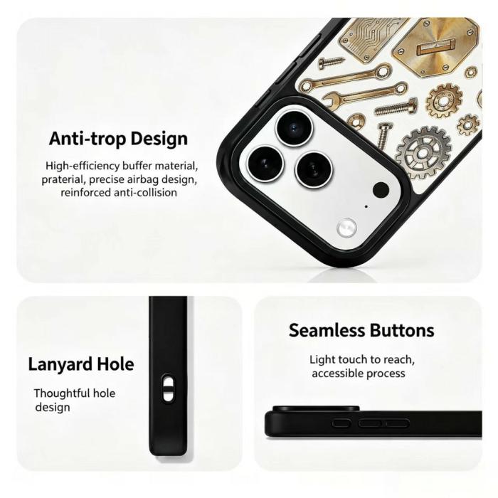 Bild 3, iPhone 18 Pro / 17 Pro Skal MagSafe UV-Mönster Verktyg