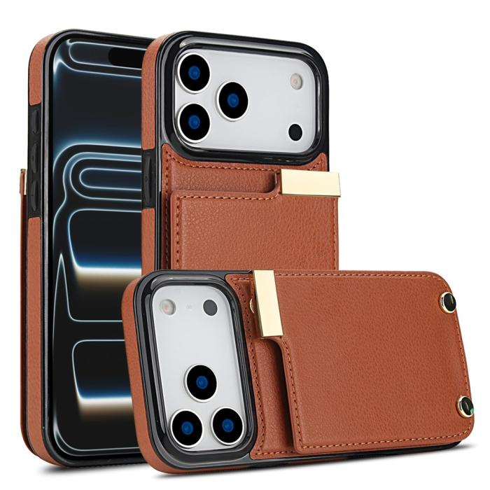 Bild 2, iPhone 18 Pro Max/17 Pro Max Skal med Kortfack Brun