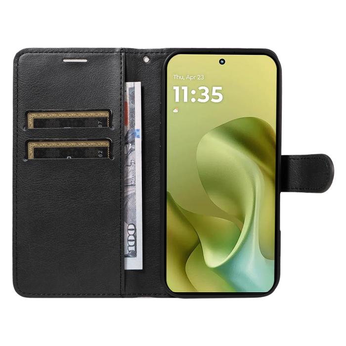 Bild 2, Motorola Moto G86 Power / G86 5G Fodral Läder Svart
