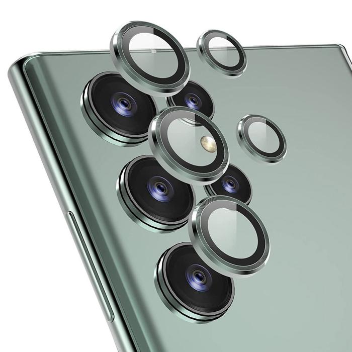Bild 1, ENKAY Galaxy S23 Ultra Linsskydd Härdat Glas Svartgrön