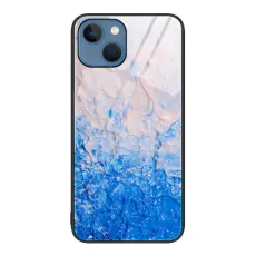 iPhone 14 Plus Skal Marmor H&auml;rdat Glas Ocean Waves