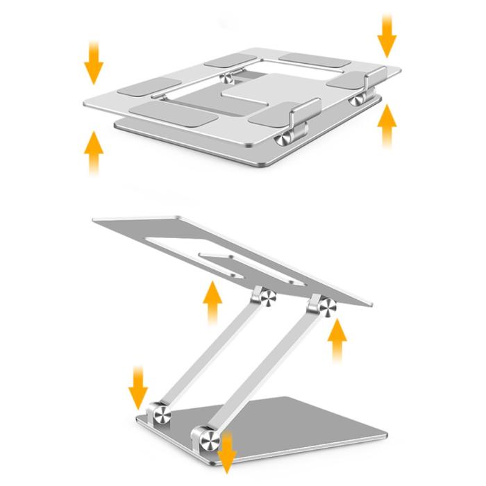 Bild 3, Justerbart Laptop Ställ Aluminium Grå
