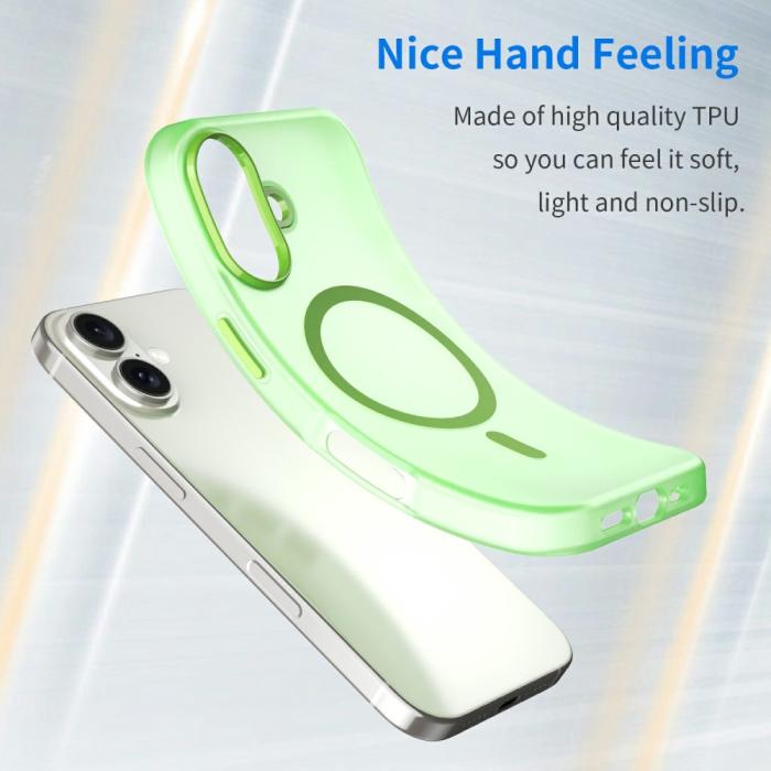 Bild 4, iPhone 16 Skal MagSafe Slim Matt Grön