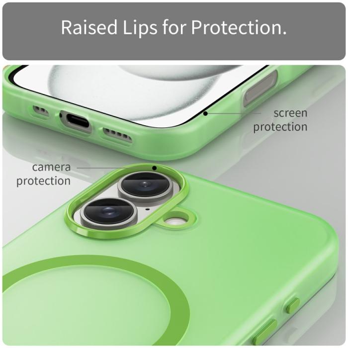 Bild 6, iPhone 16 Skal MagSafe Slim Matt Grön