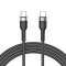 Tech-Protect 2m 60W 3A USB-C - USB-C UltraBoost Laddkabel Svart