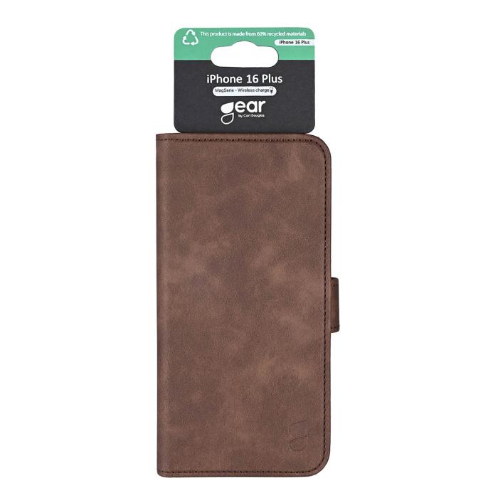 Bild 5, Gear iPhone 16 Plus Fodral MagSeries Läder Brun
