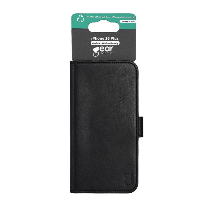 Bild 5, Gear iPhone 16 Plus Fodral MagSeries Läder Svart