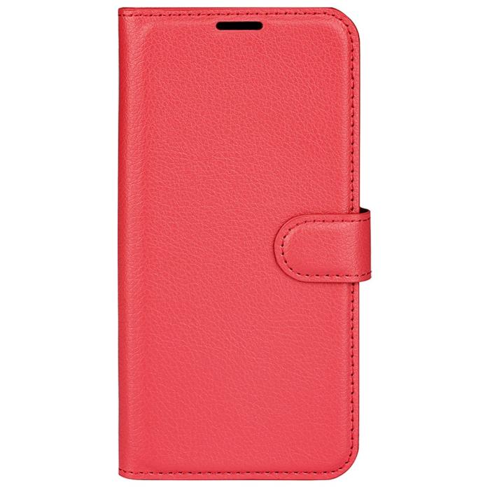 Bild 5, Samsung Galaxy S23 FE Fodral Litchi Textur Röd