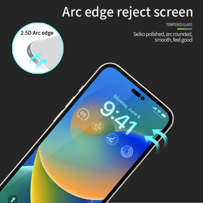 Bild 6, PINWUYO iPhone 15 Skärmskydd Heltäckande