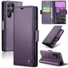 CASEME Galaxy S25 Ultra Fodral RFID Slim L&auml;der Lila