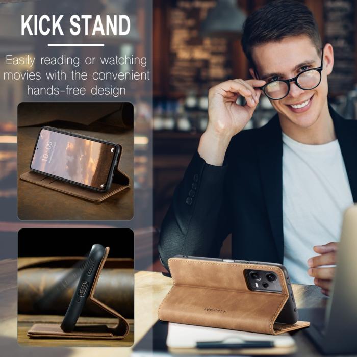 Bild 5, CASEME Xiaomi Redmi Note 12 Pro 5G Fodral Retro Fl