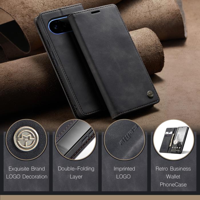 Bild 4, CASEME Google Pixel 11 Pro XL Fodral RFID Läder Svart