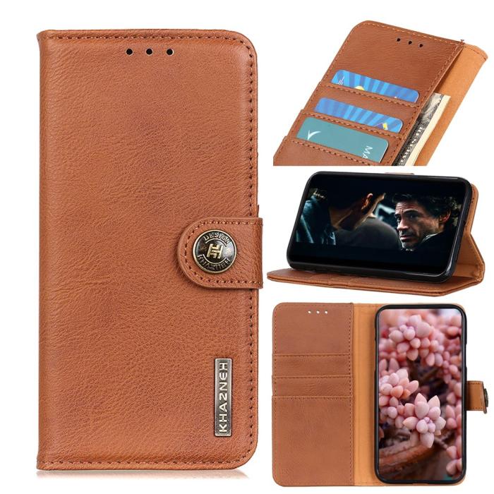 Bild 1, KHAZNEH Xiaomi Redmi 9C Fodral Läder Brun