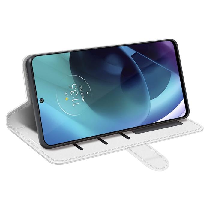 Bild 6, Motorola Moto G71 Fodral Crazy Horse Vit