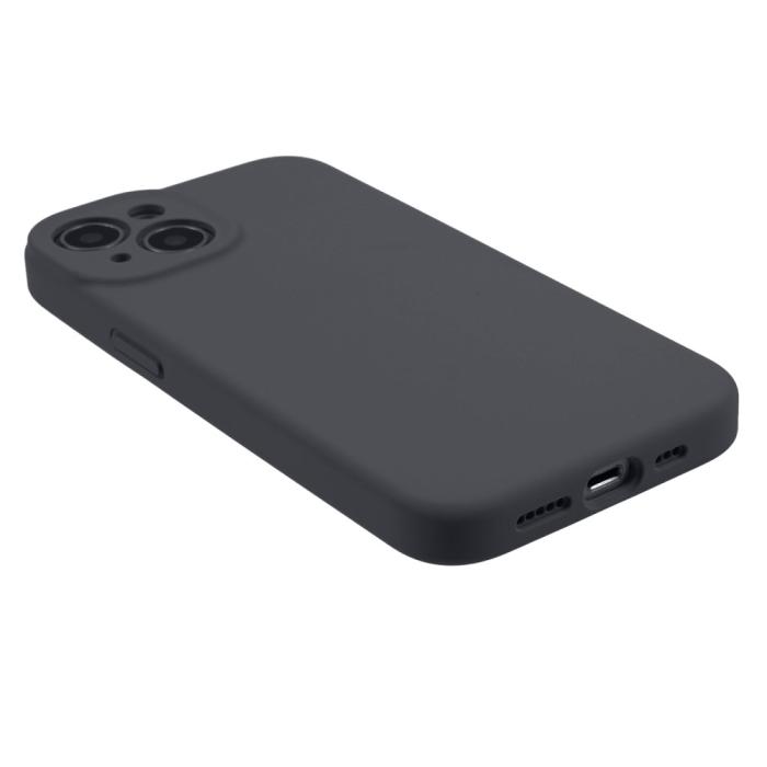 Bild 5, iPhone 15 Plus Skal Liquid Silikon Mörk Grå