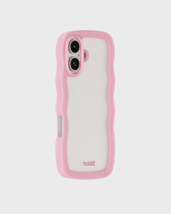 Bild 3, holdit iPhone 16 Skal Wavy Pink/Transparent