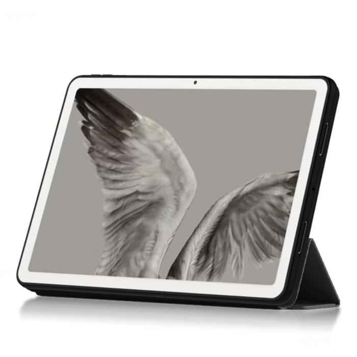 Bild 3, Google Pixel Tablet Fodral Tri-Fold Läder Svart