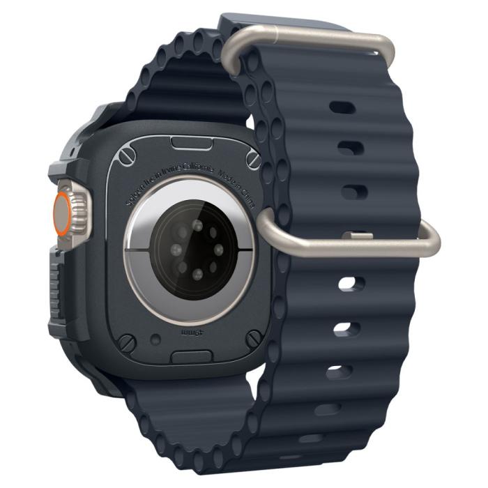 Bild 4, Spigen Apple Watch Ultra 49 mm Skal Rugged Armor Dark Grey
