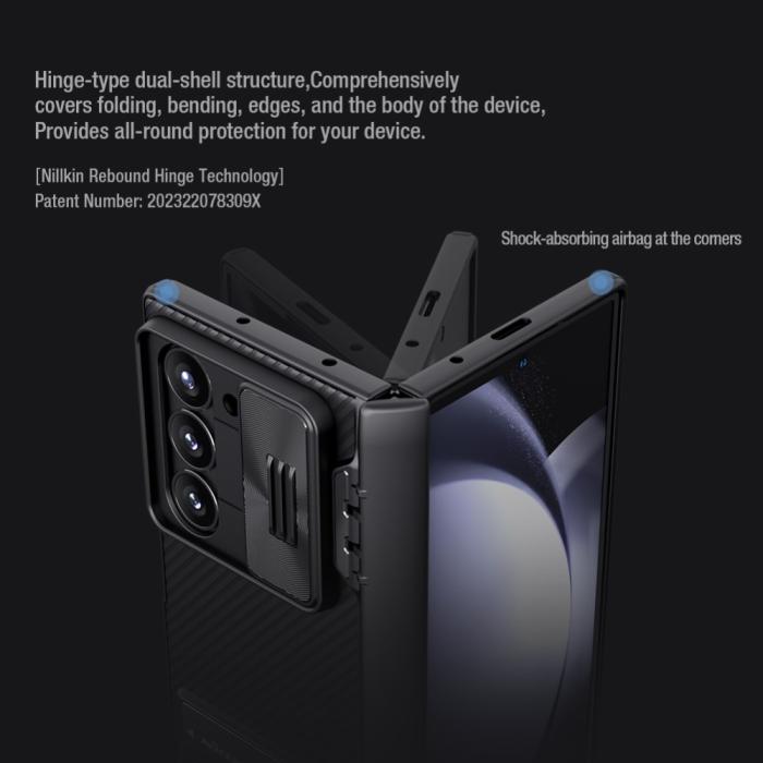 Bild 6, NILLKIN Samsung Galaxy Z Fold 6 Skal CamShield Kickstand Svart