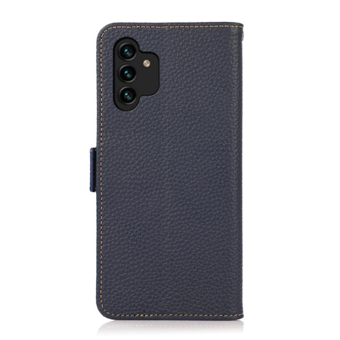 Bild 3, KHAZNEH Samsung Galaxy A13 4G Fodral RFID Äkta Läder Blå