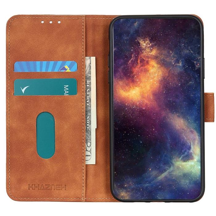 Bild 2, KHAZNEH Motorola Moto G32 Fodral Retro Läder Brun