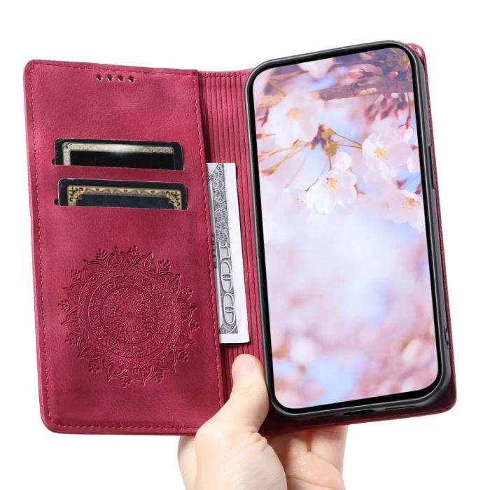 Bild 5, Samsung Galaxy A25 5G Fodral Flip Mandala Läder Rosa