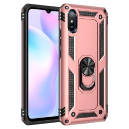 Xiaomi Redmi 9A - Armor Ring Skal - Roséguld