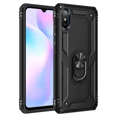 Xiaomi Redmi 9A - Armor Ring Skal - Svart