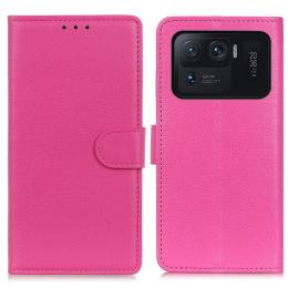 Xiaomi Mi 11 Ultra - Litchi Läder Fodral - Rosa