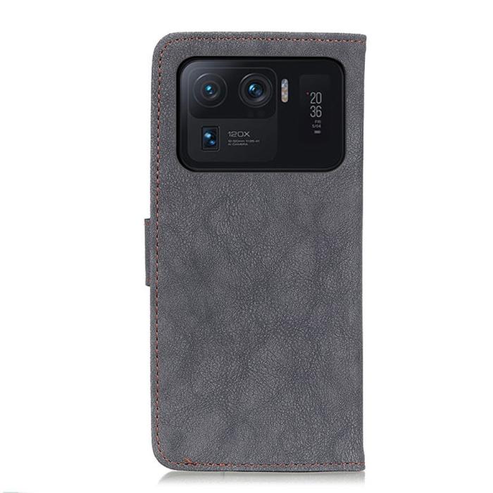 Bild 3, Xiaomi Mi 11 Ultra - KHAZNEH Split Läder Fodral - Svart