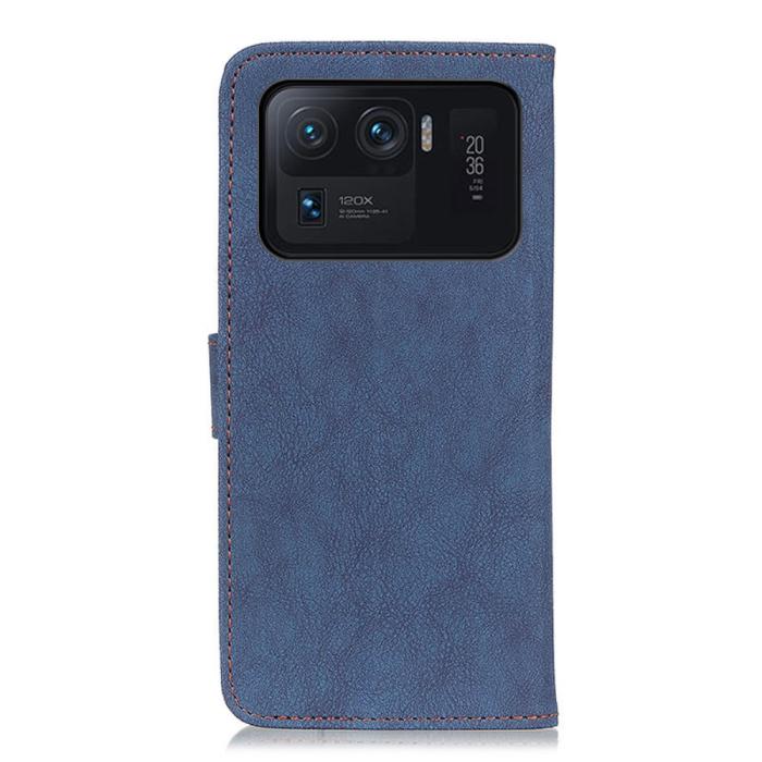 Bild 3, Xiaomi Mi 11 Ultra - KHAZNEH Split Läder Fodral - Blå