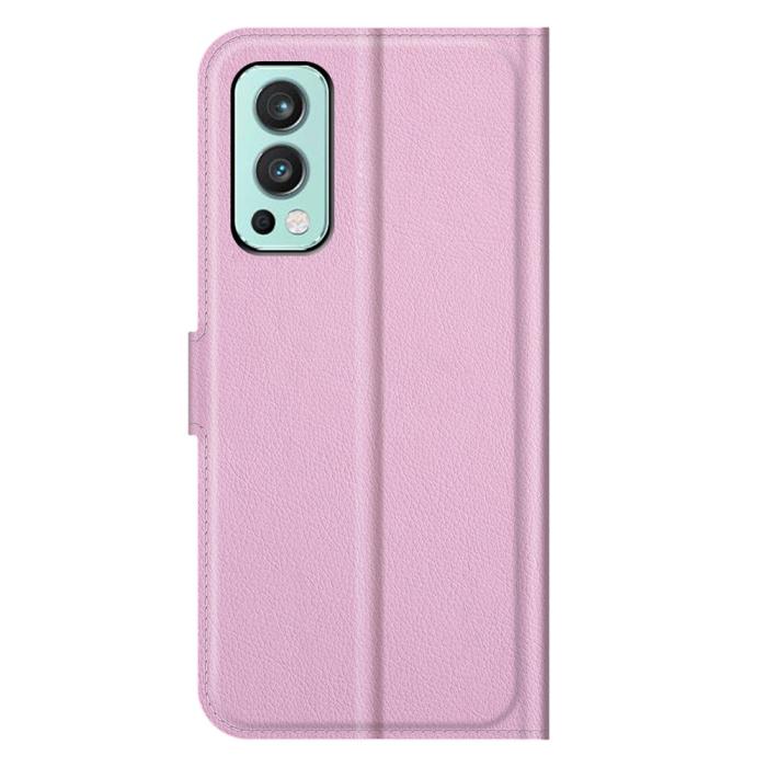 Bild 6, OnePlus Nord 2 5G - Litchi Läder Fodral - Ljus Rosa