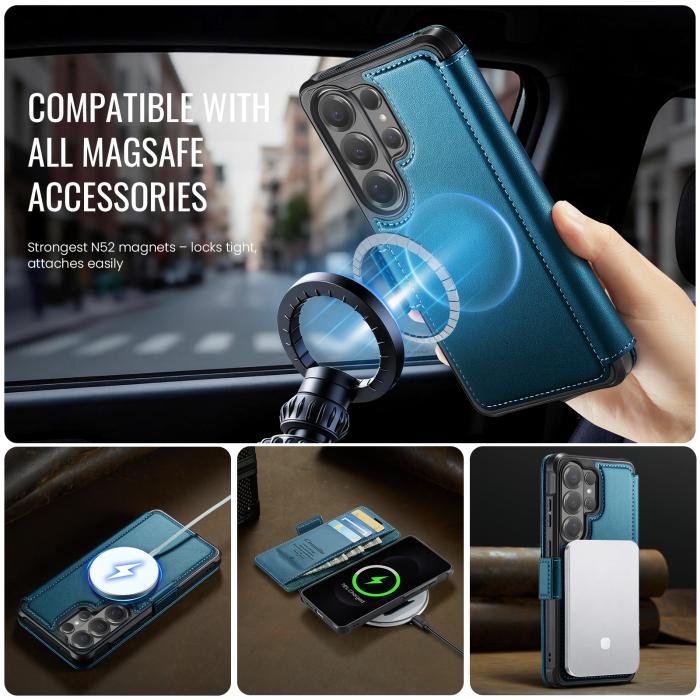 Bild 5, CASEME Samsung Galaxy S26 Ultra Skal RFID Plånbok Blå