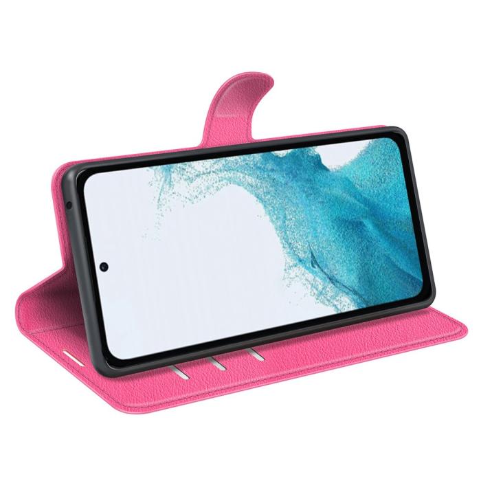 Bild 3, Samsung Galaxy A54 5G Fodral Litchi Läder Rosa