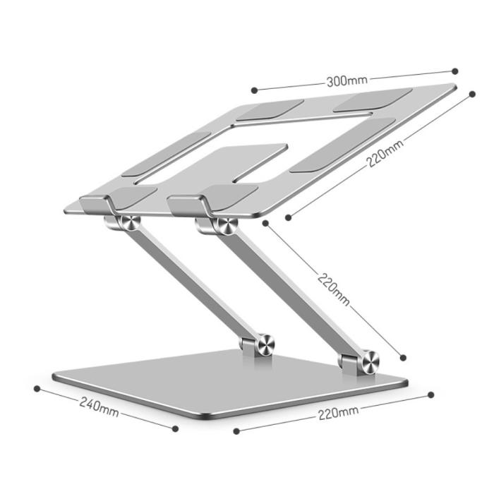 Bild 6, Justerbart Laptop Ställ Aluminium Grå