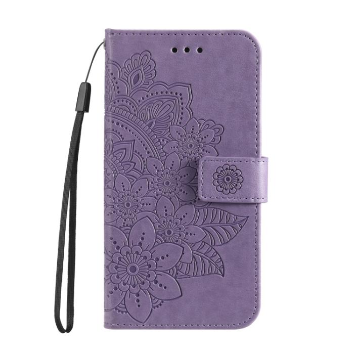 Bild 2, Samsung Galaxy S22 Fodral Mandala Blomma Lila