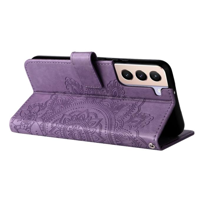 Bild 5, Samsung Galaxy S22 Fodral Mandala Blomma Lila