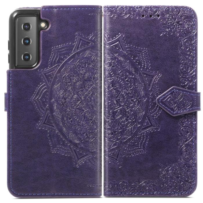Bild 2, Samsung Galaxy S22 Fodral Mandala Läder Lila