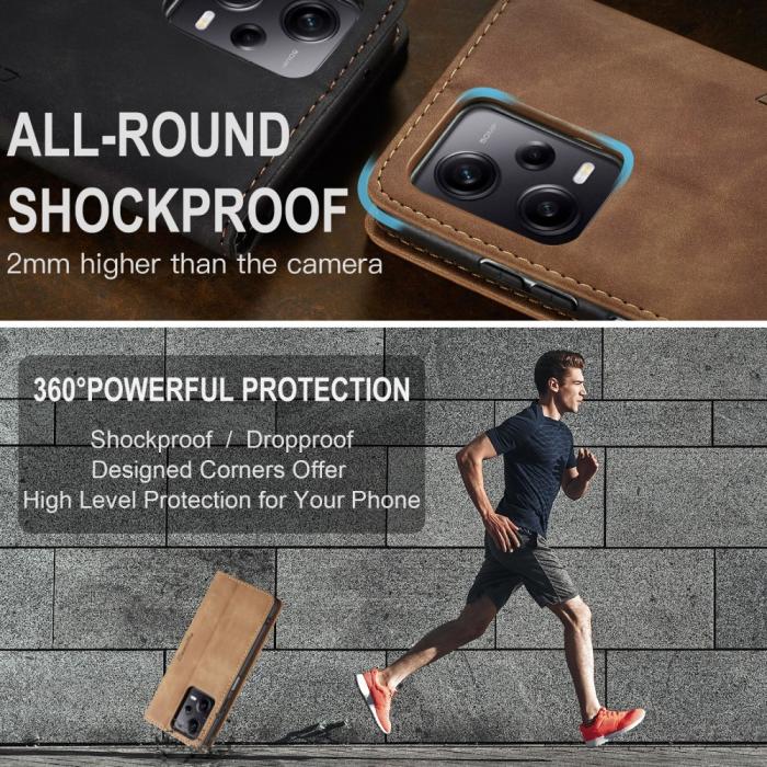 Bild 6, CASEME Xiaomi Redmi Note 12 Pro 5G Fodral Retro Fl