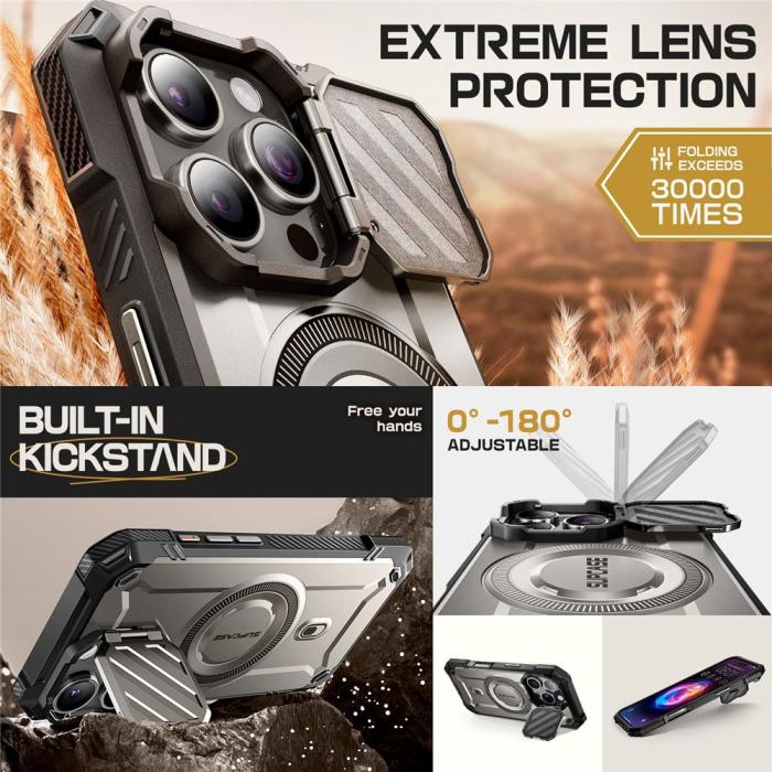 Bild 3, Supcase iPhone 16 Pro Skal MagSafe Unicorn Beetle XT Tigrey
