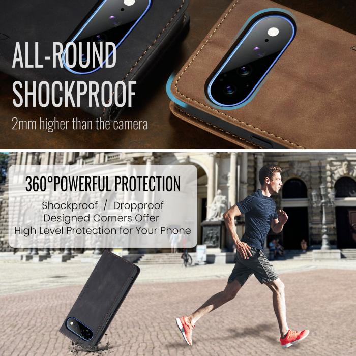 Bild 6, CASEME Google Pixel 11 Pro XL Fodral RFID Läder Svart