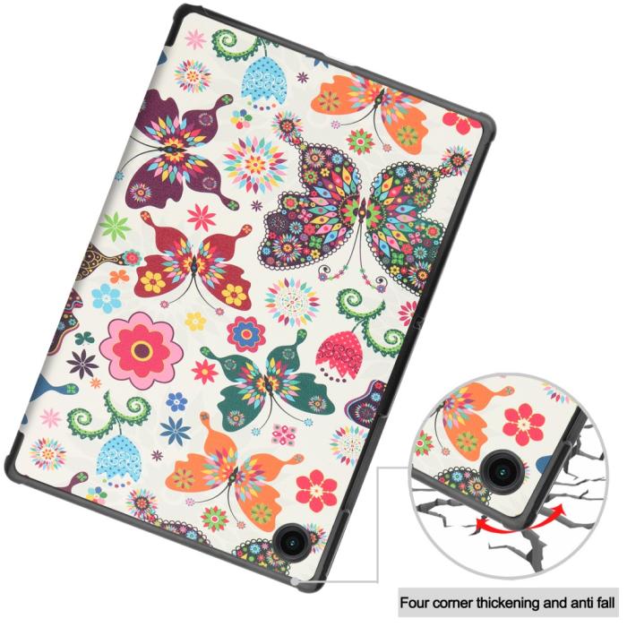 Bild 6, Samsung Galaxy Tab A8 10.5 (2021) Fodral Tri-Fold Fjärilar