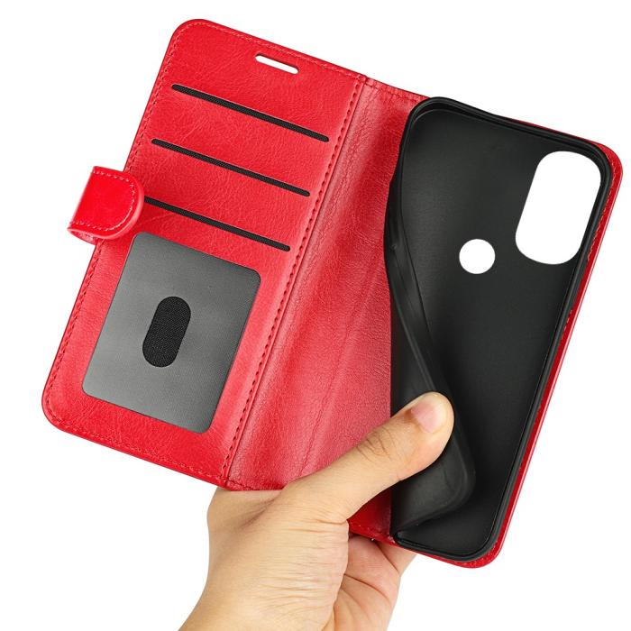 Bild 4, Motorola Moto G71 Fodral Crazy Horse Röd