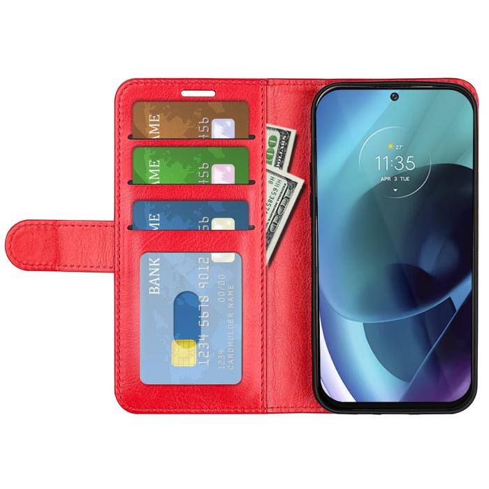 Bild 5, Motorola Moto G71 Fodral Crazy Horse Röd