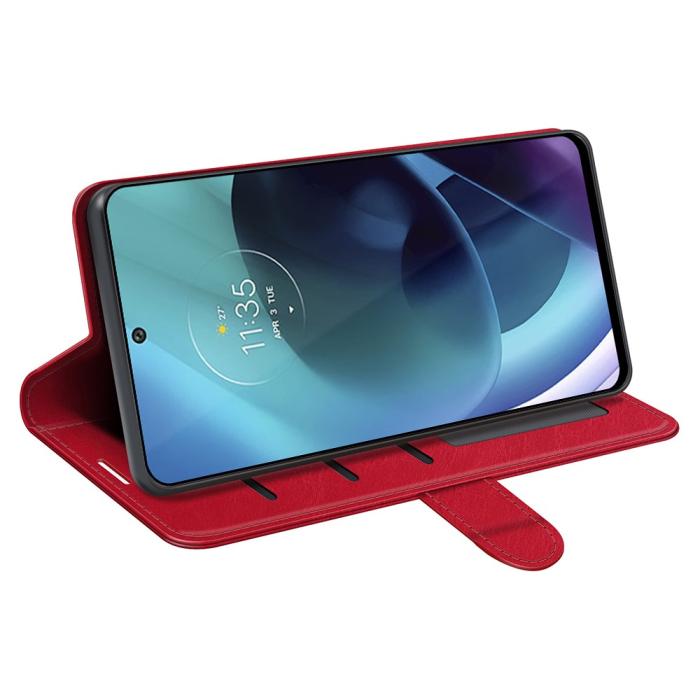 Bild 6, Motorola Moto G71 Fodral Crazy Horse Röd