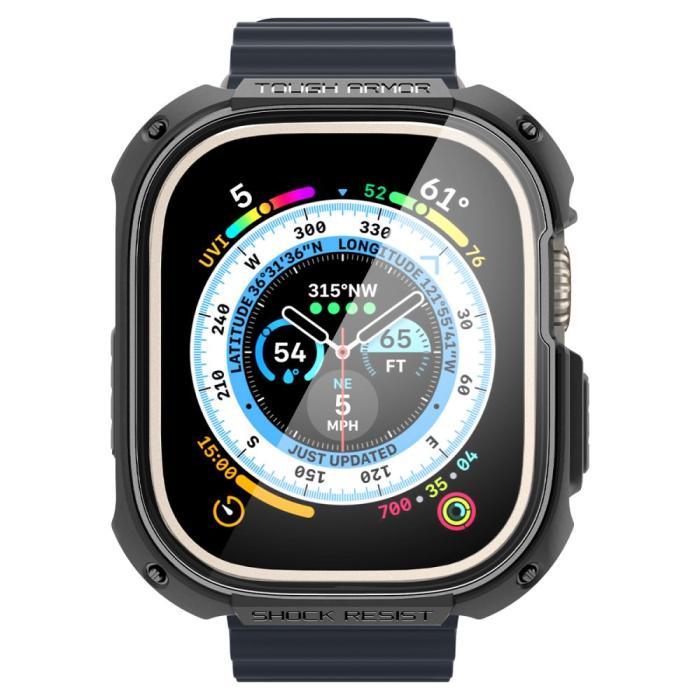 Bild 2, Spigen Apple Watch Ultra 49 mm Skal Tough Armor Svart