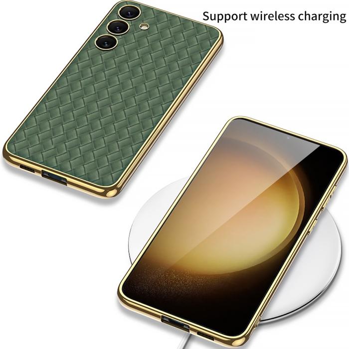 Bild 5, GKK Galaxy S24 Plus Skal Vävd Hybrid Läder Lila