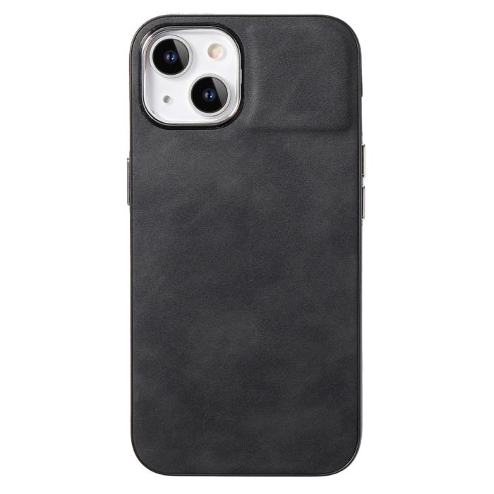Bild 3, iPhone 15 Plus Skal Läderbelagt Skin Touch Svart